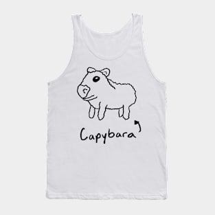Crappy Capybara Drawing Tank Top